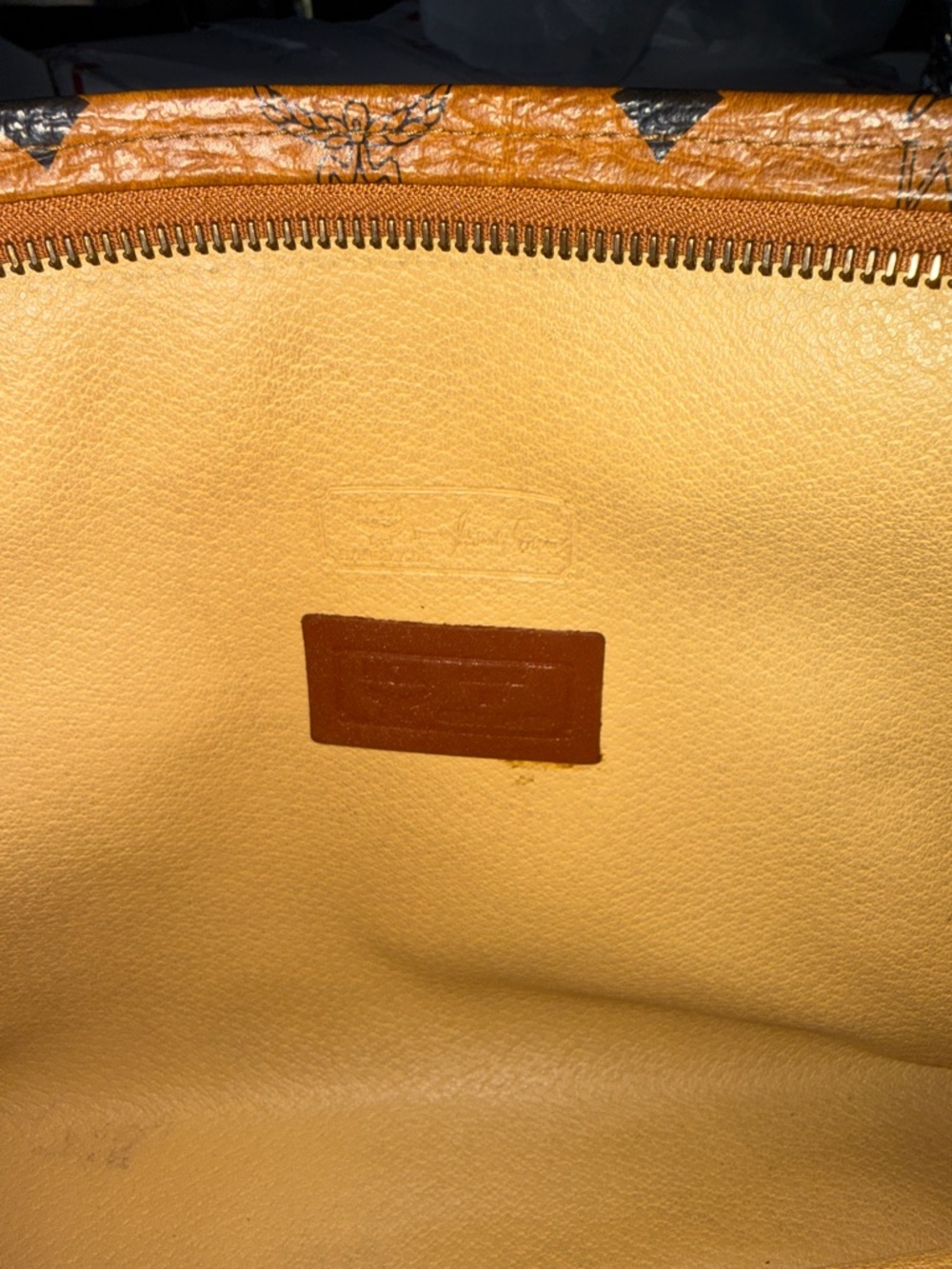 Authentic vintage MCM Cognac Visetos Monogram Gold Chain Crossbody Bag - Picture 12 of 12